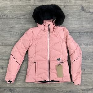 Rossignol Jacket Size Small Womens Cooper Pink Staci Pearly Full Zip Black $350